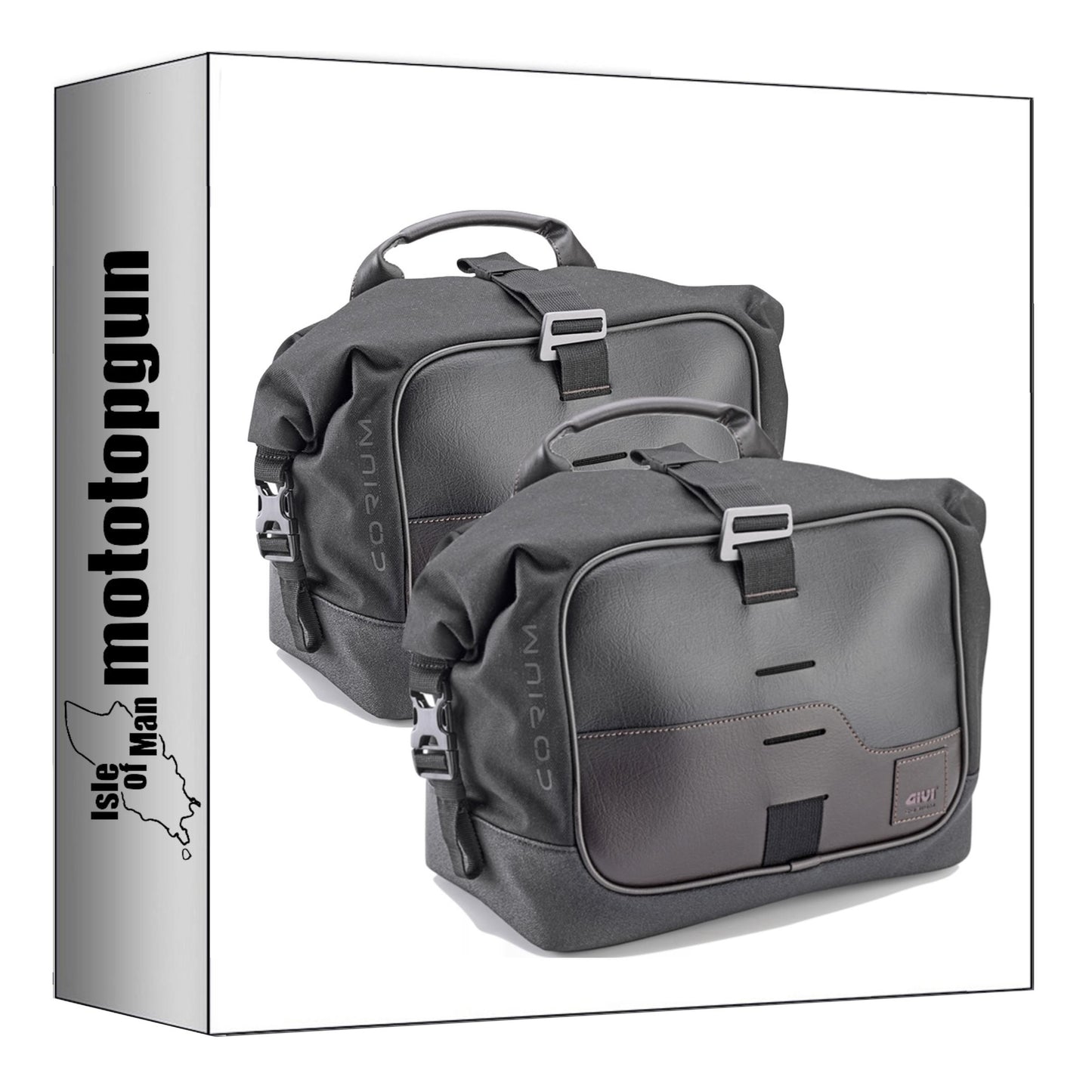 GIVI BORSE LATERALI CRM106 CORIUM NERO 26 LT + ATACCO COMPATIBILE CON HONDA NC 750 S / DCT 14/15