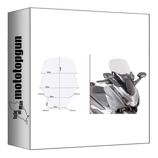 GIVI PARABREZZA TRASPARENTE D1166ST COMPATIBILE CON HONDA FORZA 125-300 19/20