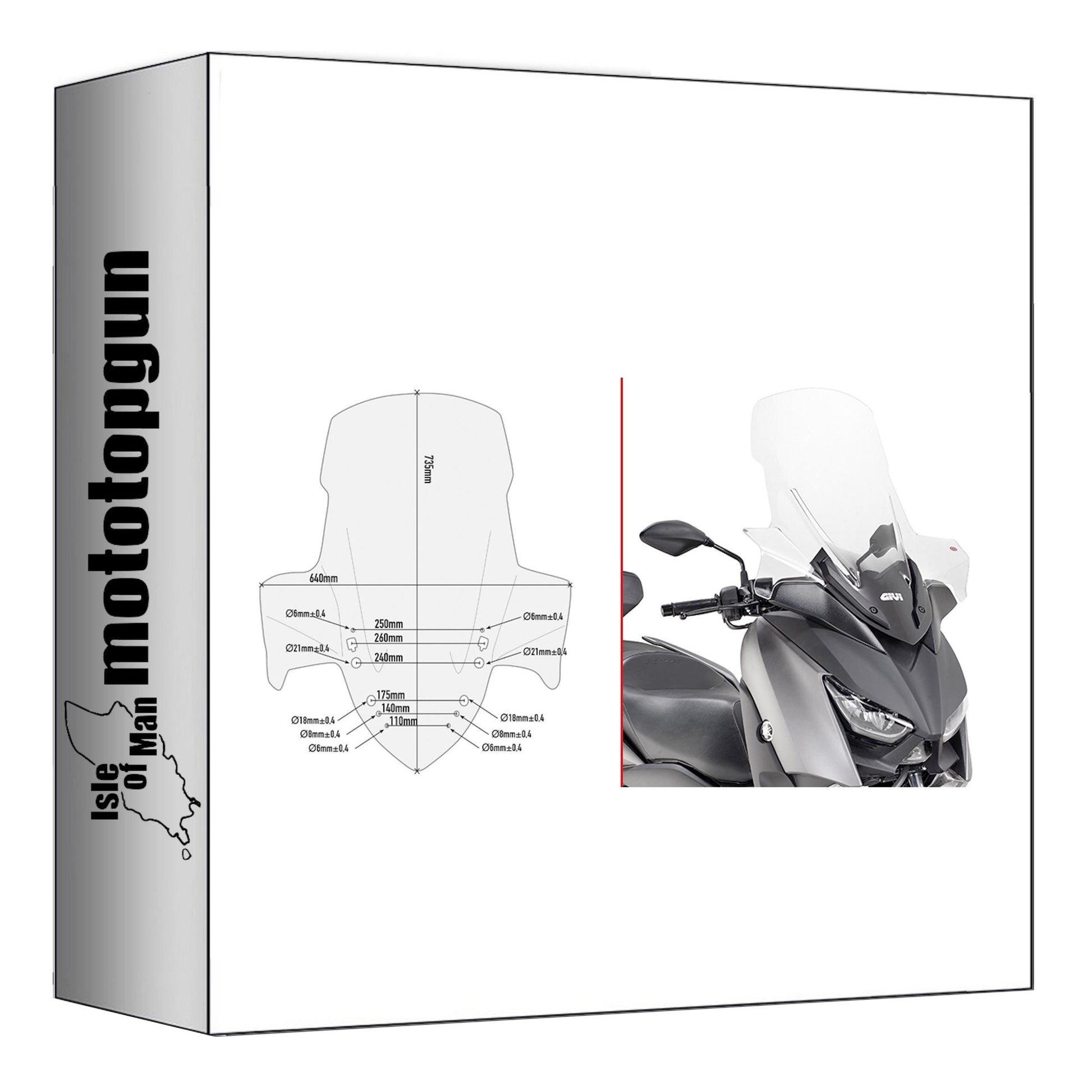 GIVI PARABREZZA TRASPARENTE D2136ST COMPATIBILE CON YAMAHA X-MAX 400 18/21