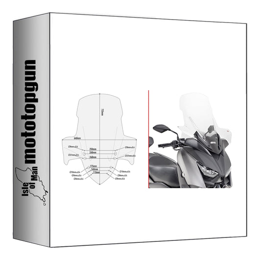 GIVI PARABREZZA TRASPARENTE D2136ST COMPATIBILE CON YAMAHA X-MAX 400 18/21
