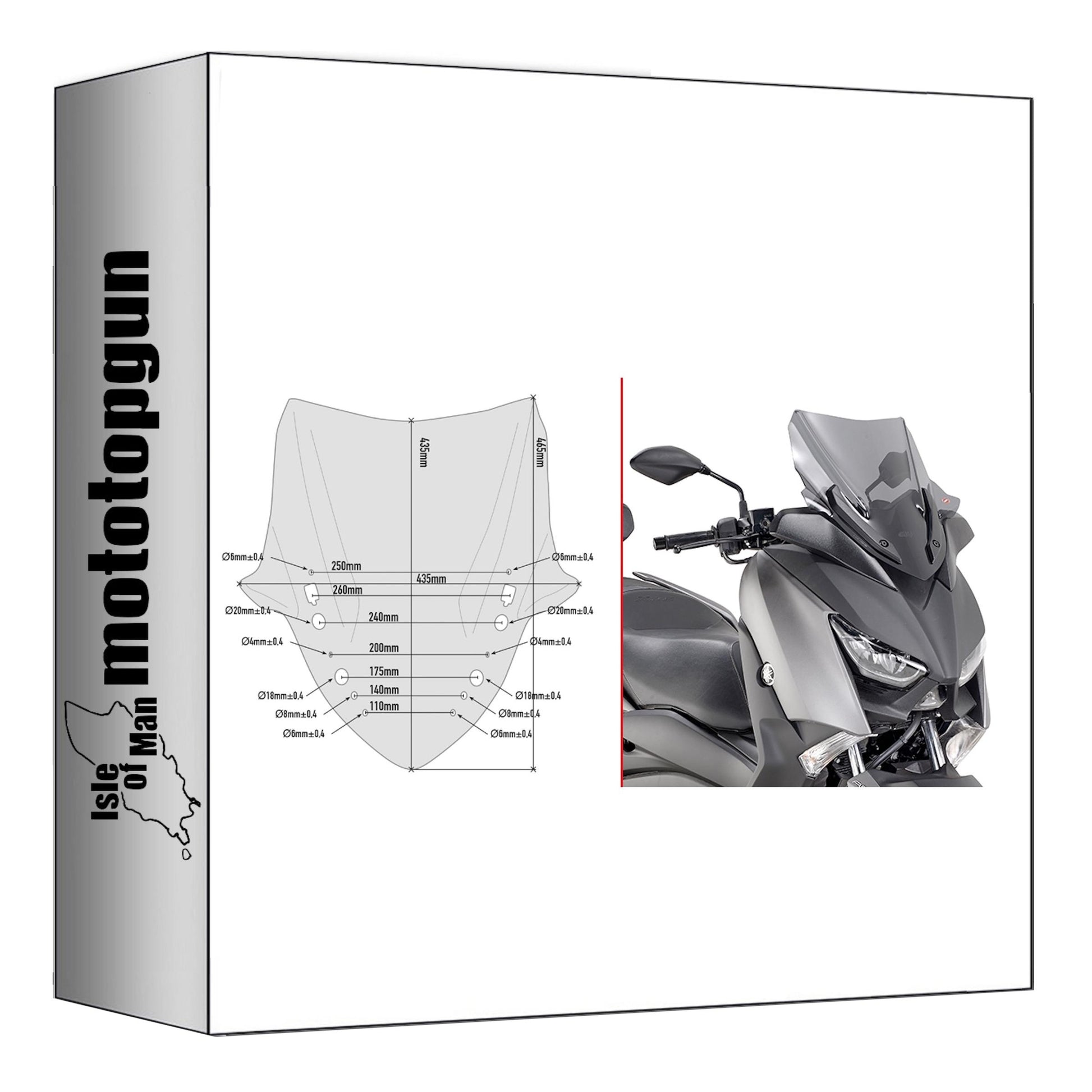 GIVI PARABREZZA BASSO SPORTIVO FUMÉ D2136S COMPATIBILE CON YAMAHA X-MAX 300 17/22