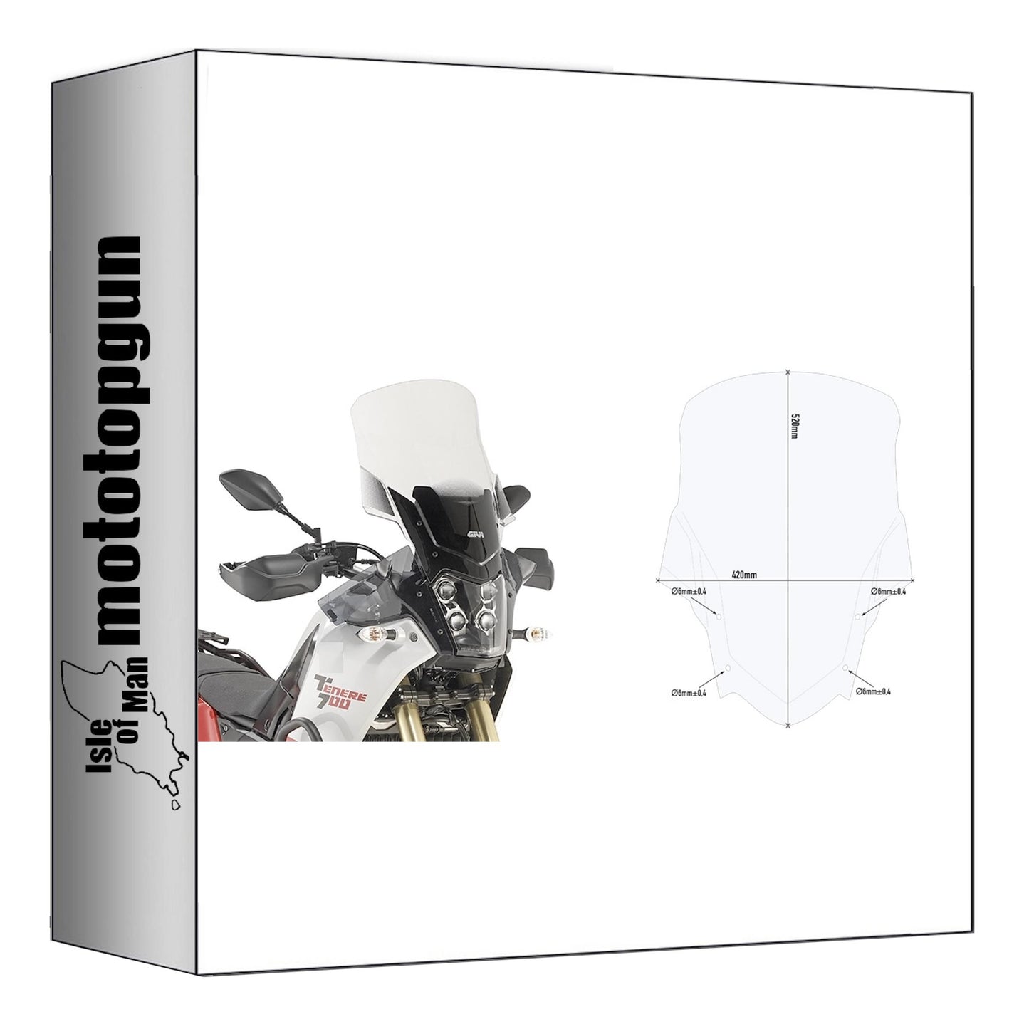 GIVI CUPOLINO TRASPARENTE D2145ST COMPATIBILE CON YAMAHA TÉNÉRÉ 700 21/24