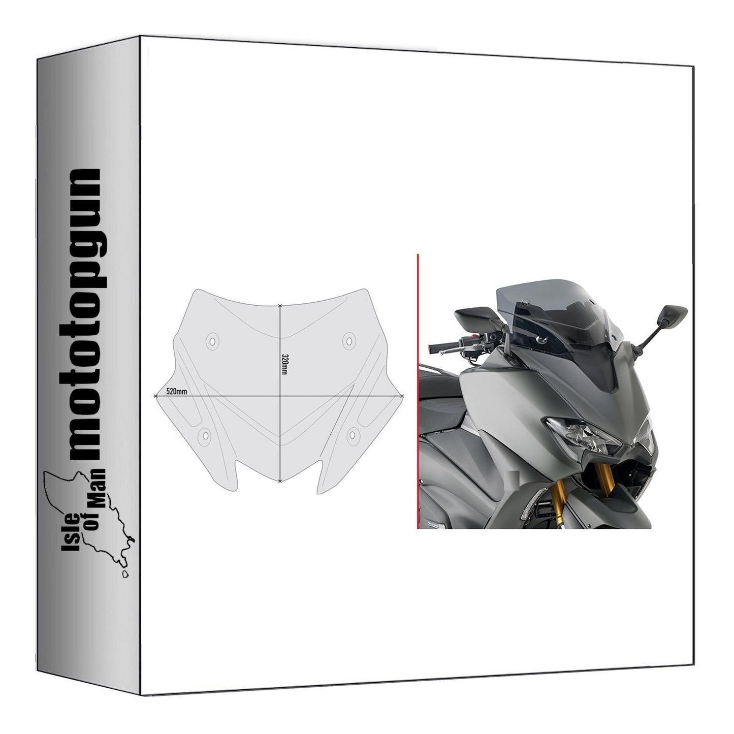GIVI PARABREZZA BASSO SPORTIVO FUMÉ D2147B COMPATIBILE CON YAMAHA T-MAX 560 20/21