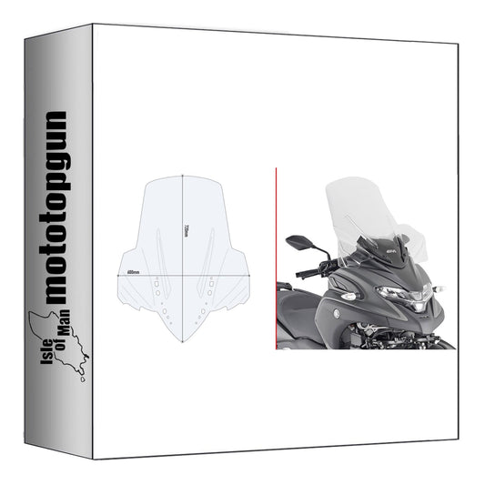 GIVI PARABREZZA TRASPARENTE D2149ST COMPATIBILE CON YAMAHA TRICITY 300 20/24