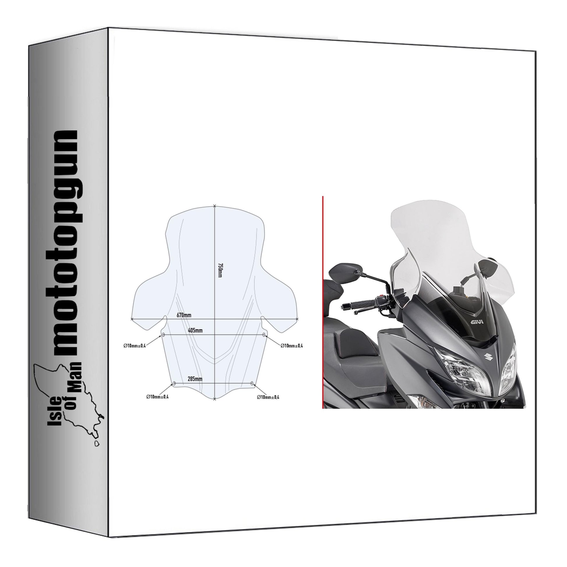 GIVI PARABREZZA TRASPARENTE D3115ST COMPATIBILE CON SUZUKI BURGMAN 400 17/24