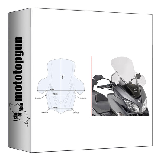 GIVI PARABREZZA TRASPARENTE D3115ST COMPATIBILE CON SUZUKI BURGMAN 400 17/24
