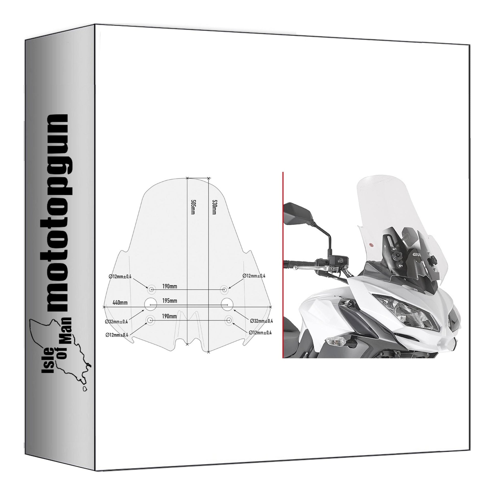 GIVI CUPOLINO TRASPARENTE D4122ST COMPATIBILE CON KAWASAKI VERSYS 650 15/21