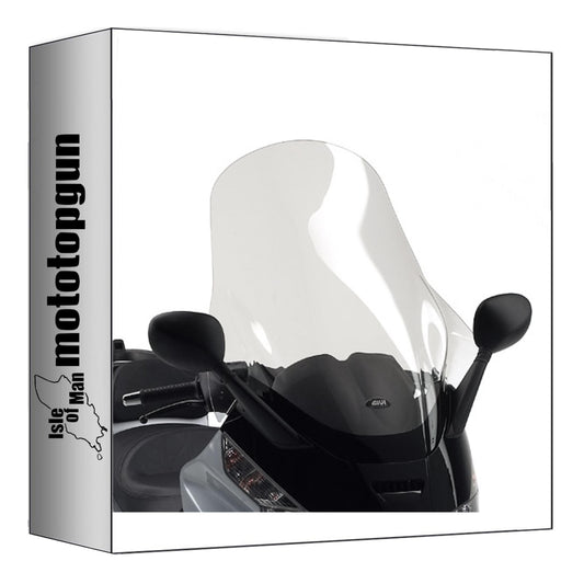 GIVI PARABREZZA TRASPARENTE D500ST COMPATIBILE CON PIAGGIO X8 250-400 04/10
