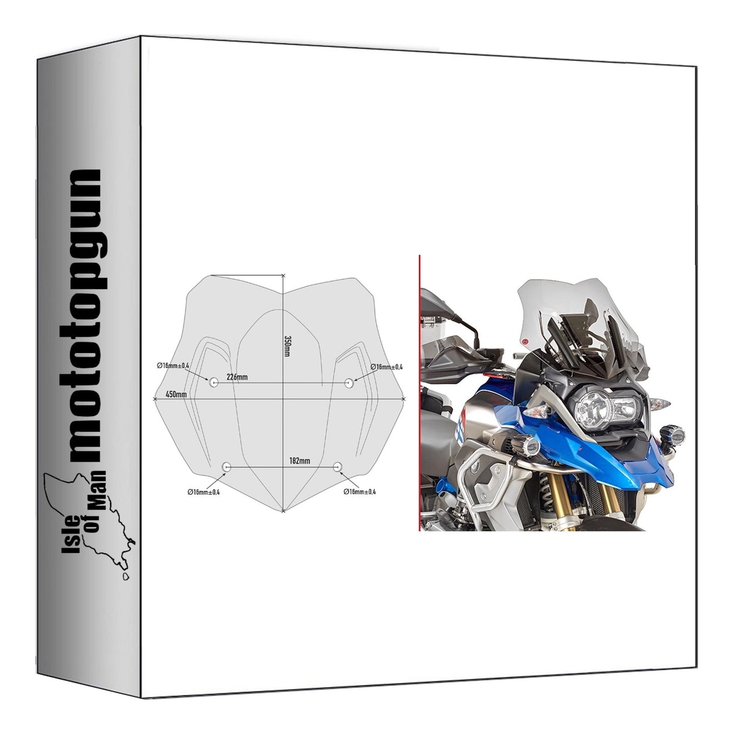 GIVI CUPOLINO BASSO SPORTIVO FUMÉ D5124B COMPATIBILE CON BMW R 1250 GS ADVENTURE 19/24