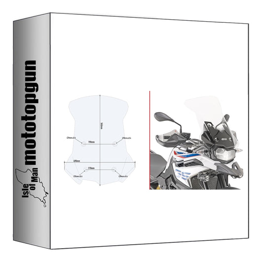 GIVI CUPOLINO TRASPARENTE D5127ST + ATACCO COMPATIBILE CON BMW F 750 GS 21/23