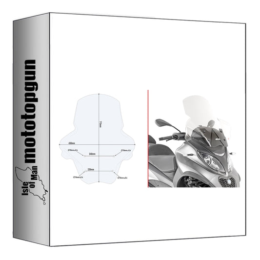 GIVI PARABREZZA TRASPARENTE D5613ST COMPATIBILE CON PIAGGIO MP3 500 SPORT 18/21