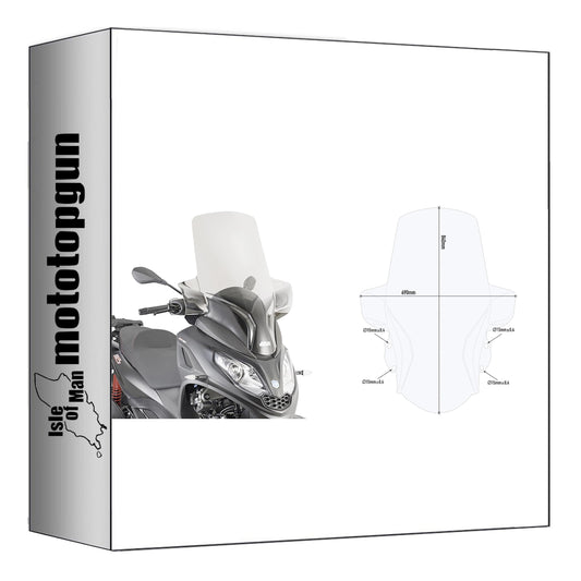 GIVI PARABREZZA TRASPARENTE D5614ST COMPATIBILE CON PIAGGIO MP3 300 HPE 19/24