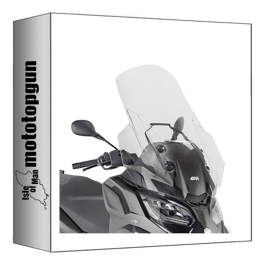 GIVI PARABREZZA TRASPARENTE D5619ST COMPATIBILE CON PIAGGIO MP3 HPE 530 EXCLUSIVE 22/24
