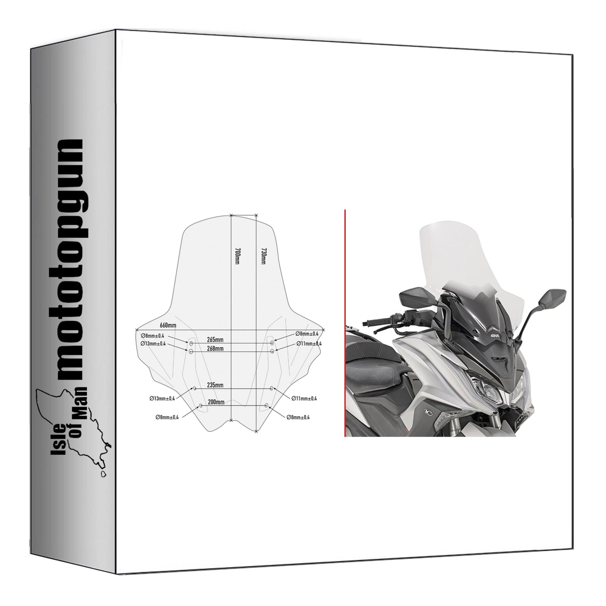 GIVI PARABREZZA TRASPARENTE D6110ST COMPATIBILE CON KYMCO AK 550 ETS 17/24