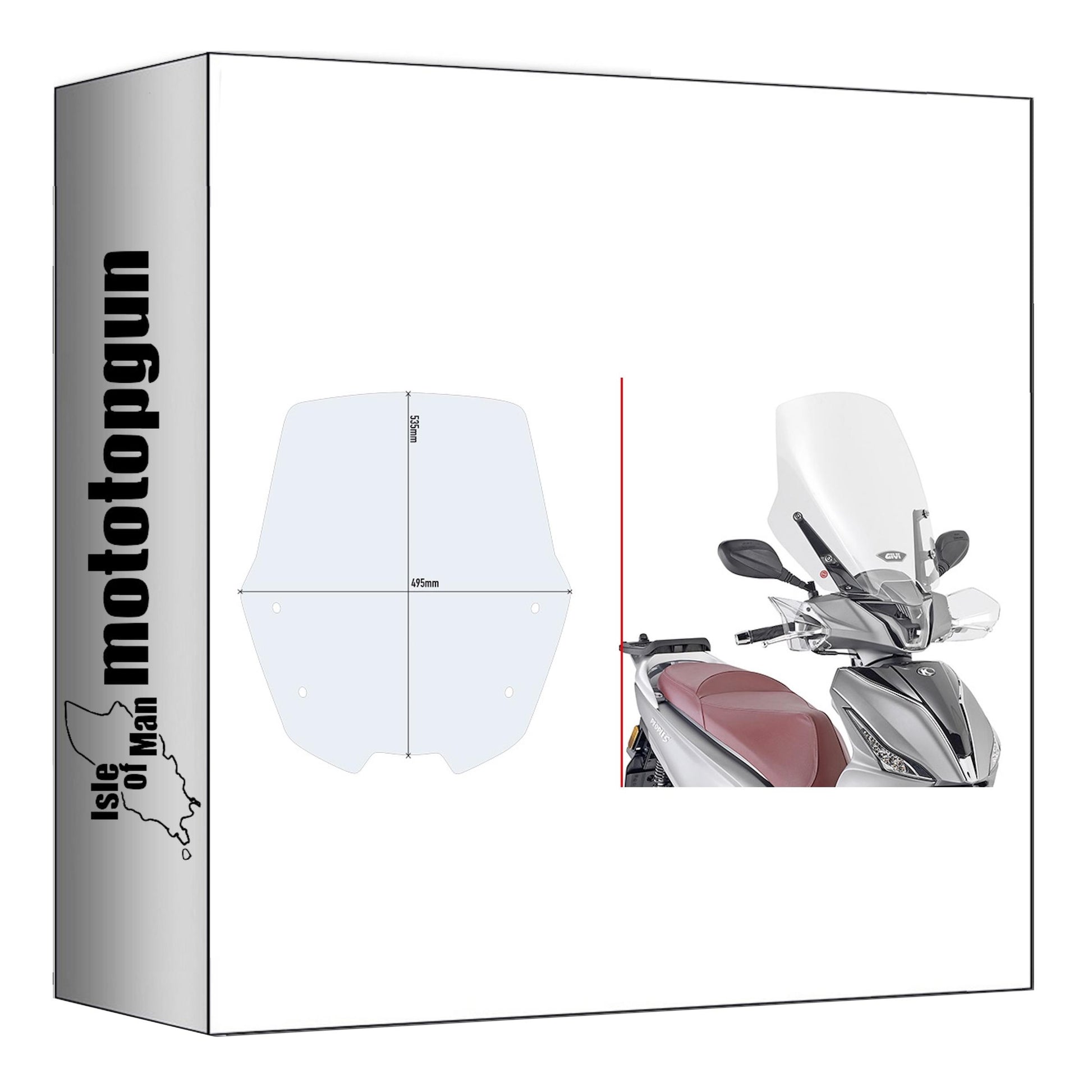 GIVI PARABREZZA TRASPARENTE D6113ST COMPATIBILE CON KYMCO PEOPLE S 125-150-200 20/24