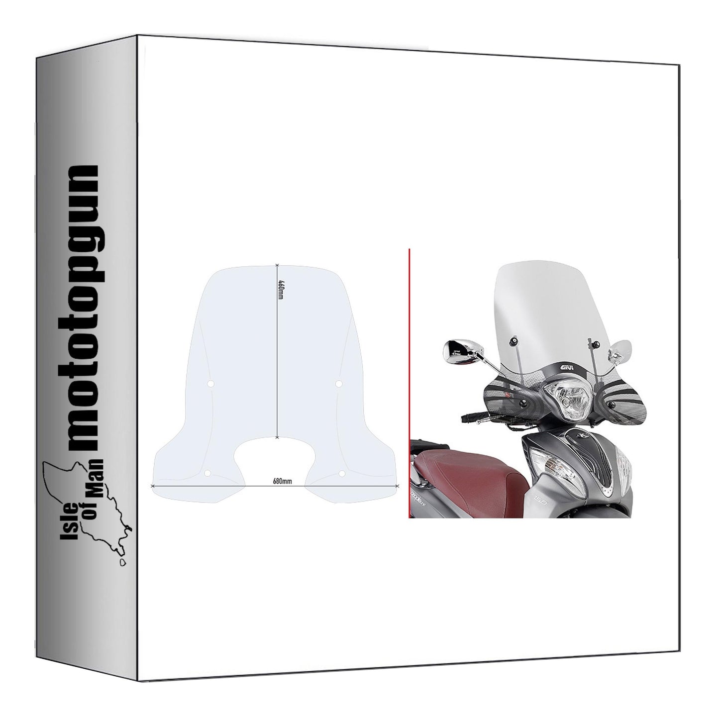 GIVI PARABREZZA TRASPARENTE D6116ST COMPATIBILE CON KYMCO PEOPLE ONE 125-150 13/24