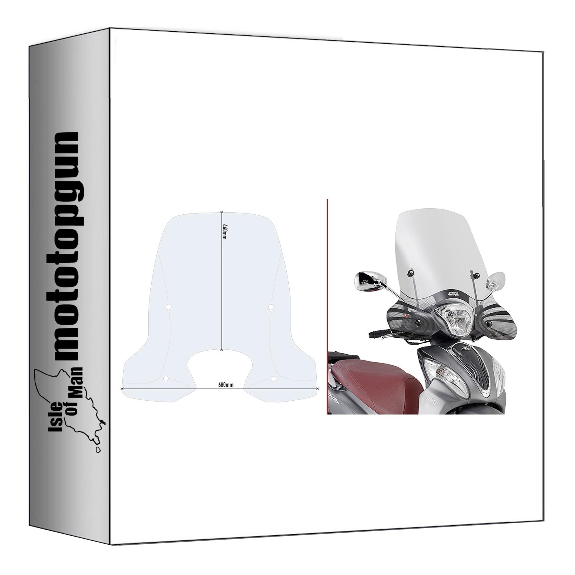GIVI PARABREZZA TRASPARENTE D6116ST COMPATIBILE CON KYMCO PEOPLE ONE 125-150 13/24