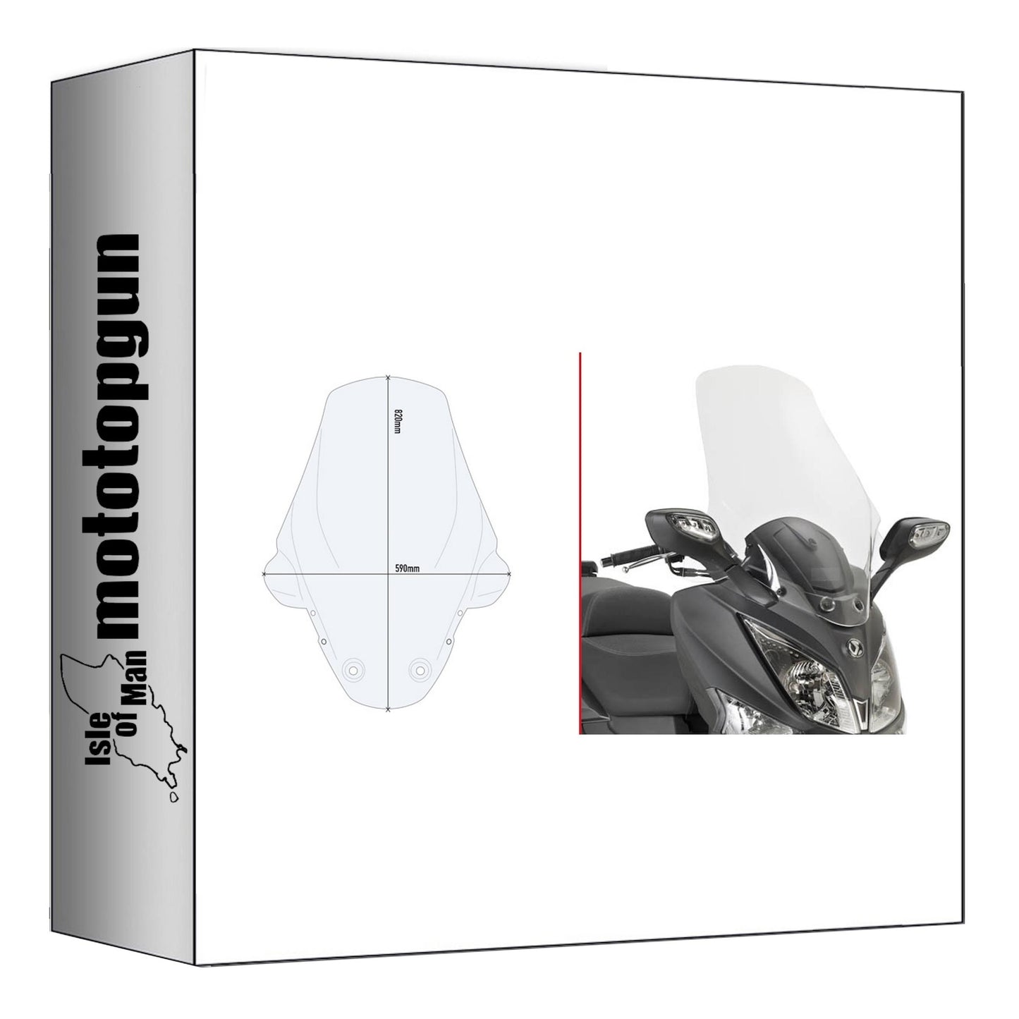 GIVI PARABREZZA TRASPARENTE D7052ST COMPATIBILE CON SYM JOYMAX 300I 12/19