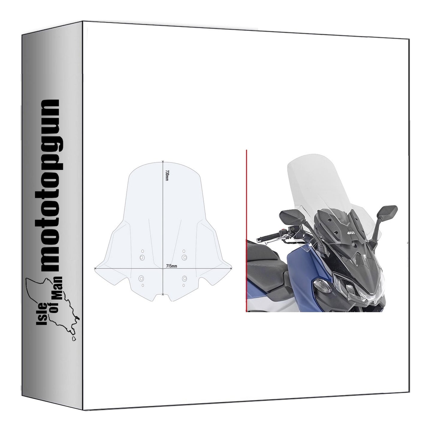 GIVI PARABREZZA TRASPARENTE D7060ST COMPATIBILE CON SYM MAXSYM TL 500 / 508 20/24