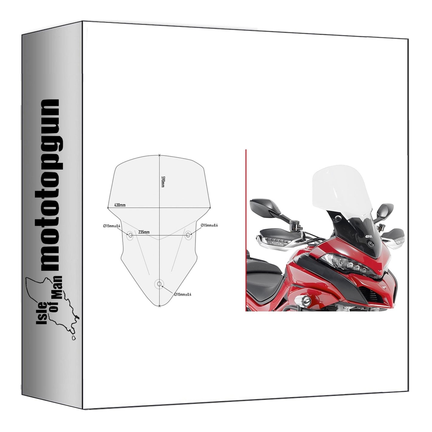GIVI CUPOLINO TRASPARENTE D7406ST COMPATIBILE CON DUCATI MULTISTRADA 1260 18/20