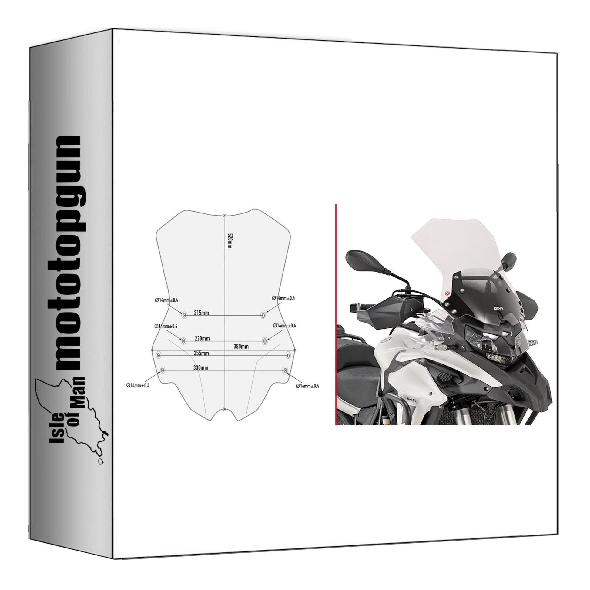 GIVI CUPOLINO TRASPARENTE D8703ST COMPATIBILE CON BENELLI TRK 502 X 20/24