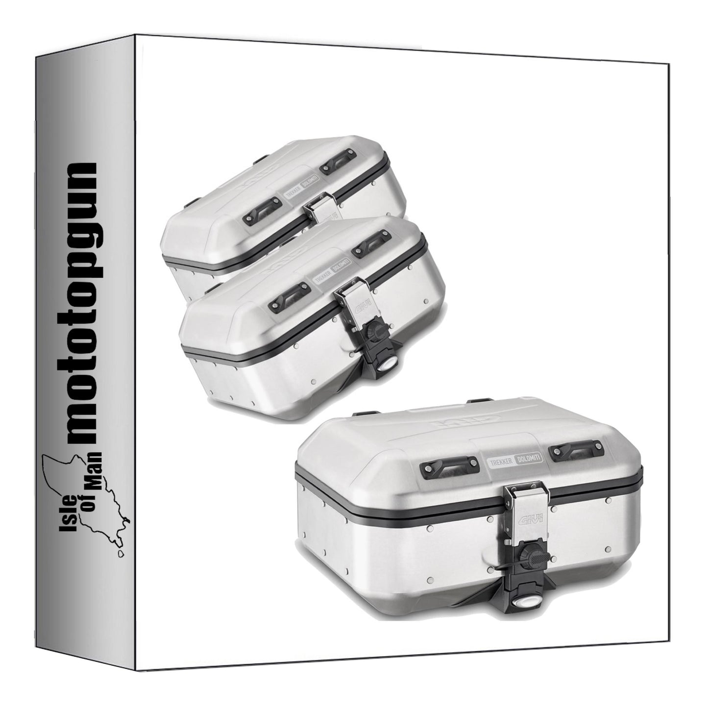 GIVI BAULETTO DLM30A + VALIGIE LATERALI DLM30A TREKKER DOLOMITI ALLUMINIO 90 LT + ATACCO COMPATIBILE CON HONDA NX 500 2024