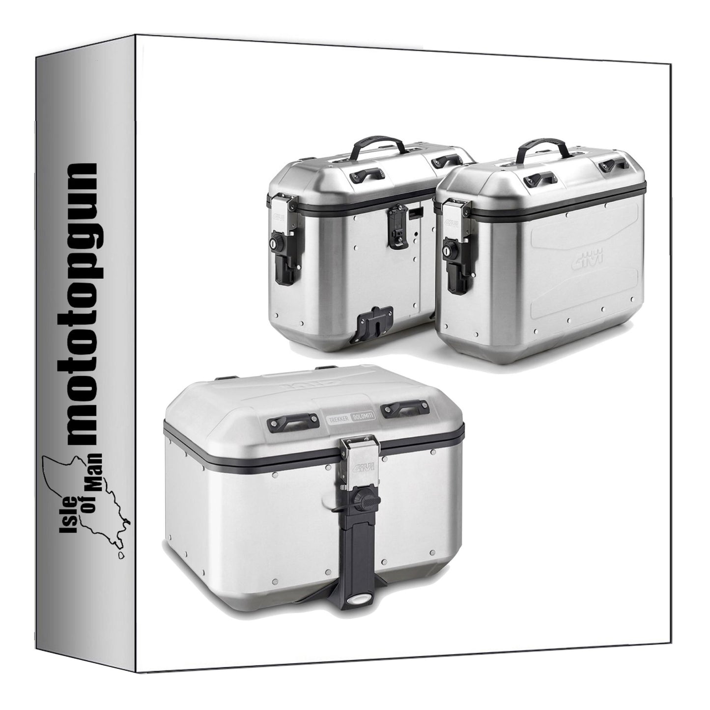 GIVI BAULETTO DLM46A + VALIGIE LATERALI DLMK36APACK2 TREKKER DOLOMITI ALLUMINIO 118 LT + ATACCO COMPATIBILE CON KAWASAKI VERSYS 650 06/09