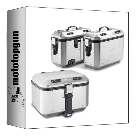 GIVI BAULETTO DLM46A + VALIGIE LATERALI DLMK36APACK2 TREKKER DOLOMITI ALLUMINIO 118 LT + ATACCO COMPATIBILE CON BMW F 800 GS 08/11