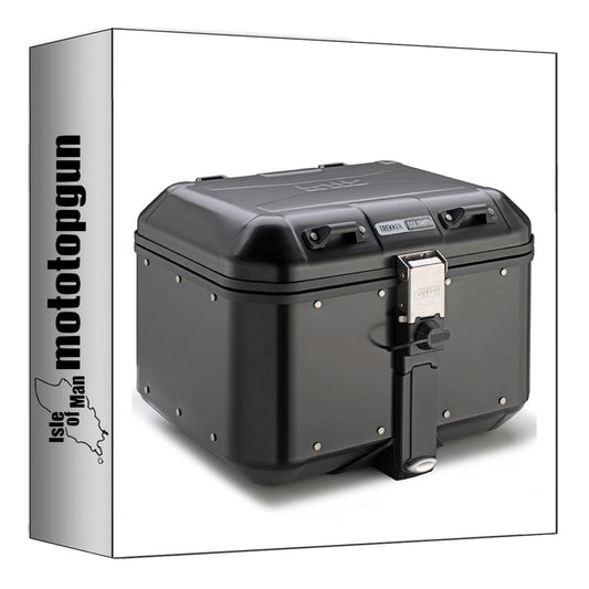 GIVI BAULETTO MONOKEY TREKKER DOLOMITI ALLUMINIO NERO 46 LT PER PORTAPACCHI ORIGINALE + ATACCO COMPATIBILE CON HONDA CRF 1100 L AFRICA TWIN 20/23