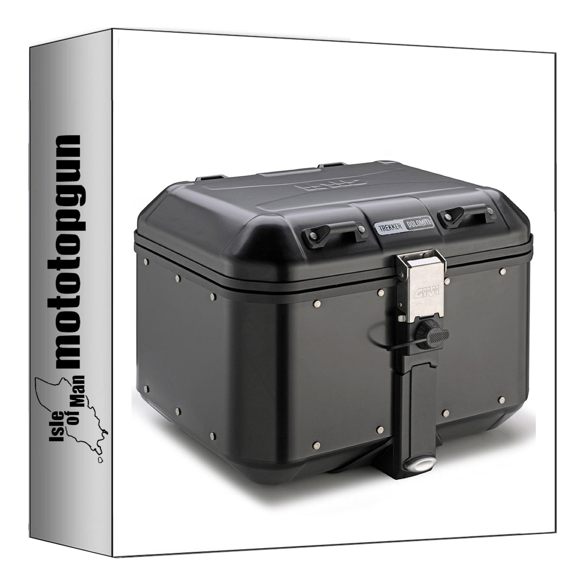 GIVI BAULETTO MONOKEY TREKKER DOLOMITI ALLUMINIO NERO 46 LT PER PORTAPACCHI ORIGINALE + ATACCO COMPATIBILE CON YAMAHA X-MAX 300 17/22