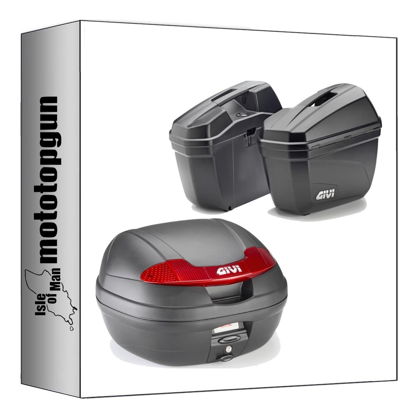GIVI BAULETTO E340N2 + VALIGIE LATERALI E22N VISION NERO 78 LT + ATACCO COMPATIBILE CON KAWASAKI VERSYS 650 06/09