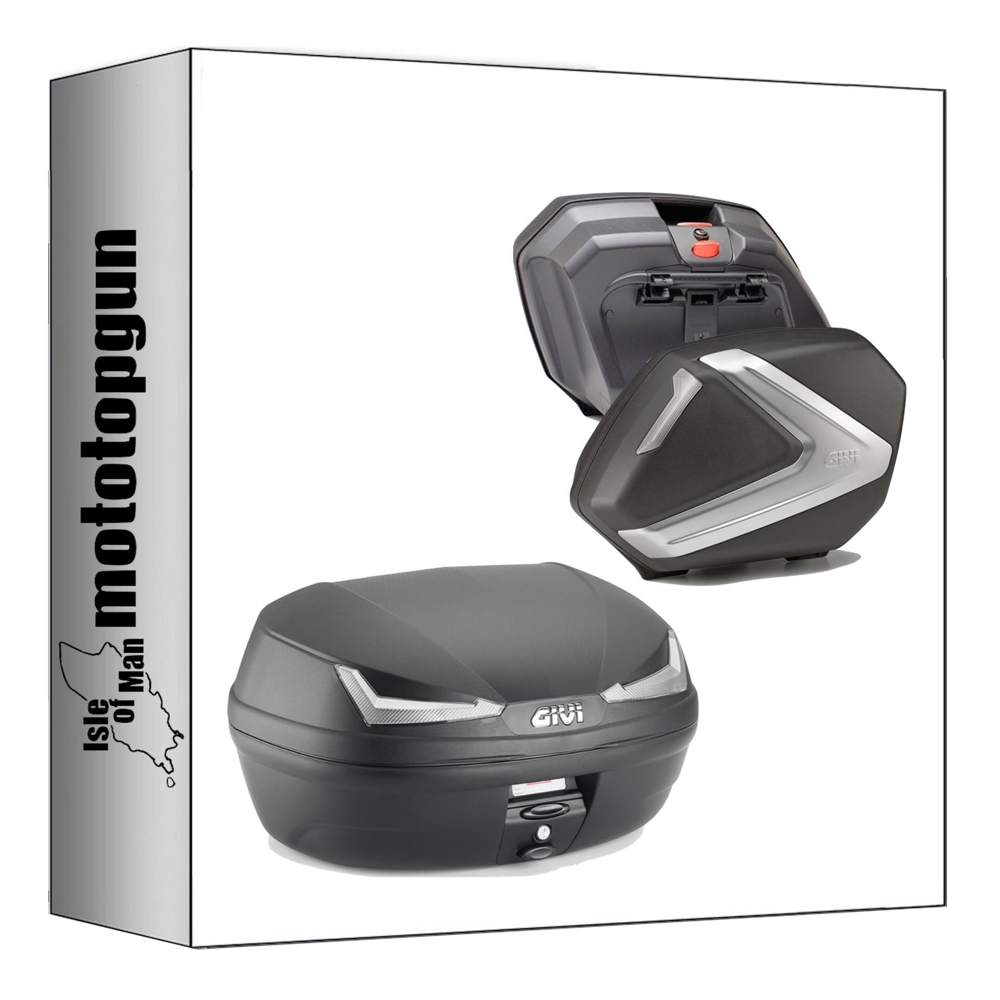 GIVI BAULETTO E455NT + VALIGIE LATERALI V37NT SIMPLY IV ARGENTO TECH 119 LT + ATACCO COMPATIBILE CON HONDA CB 500 X 13/16