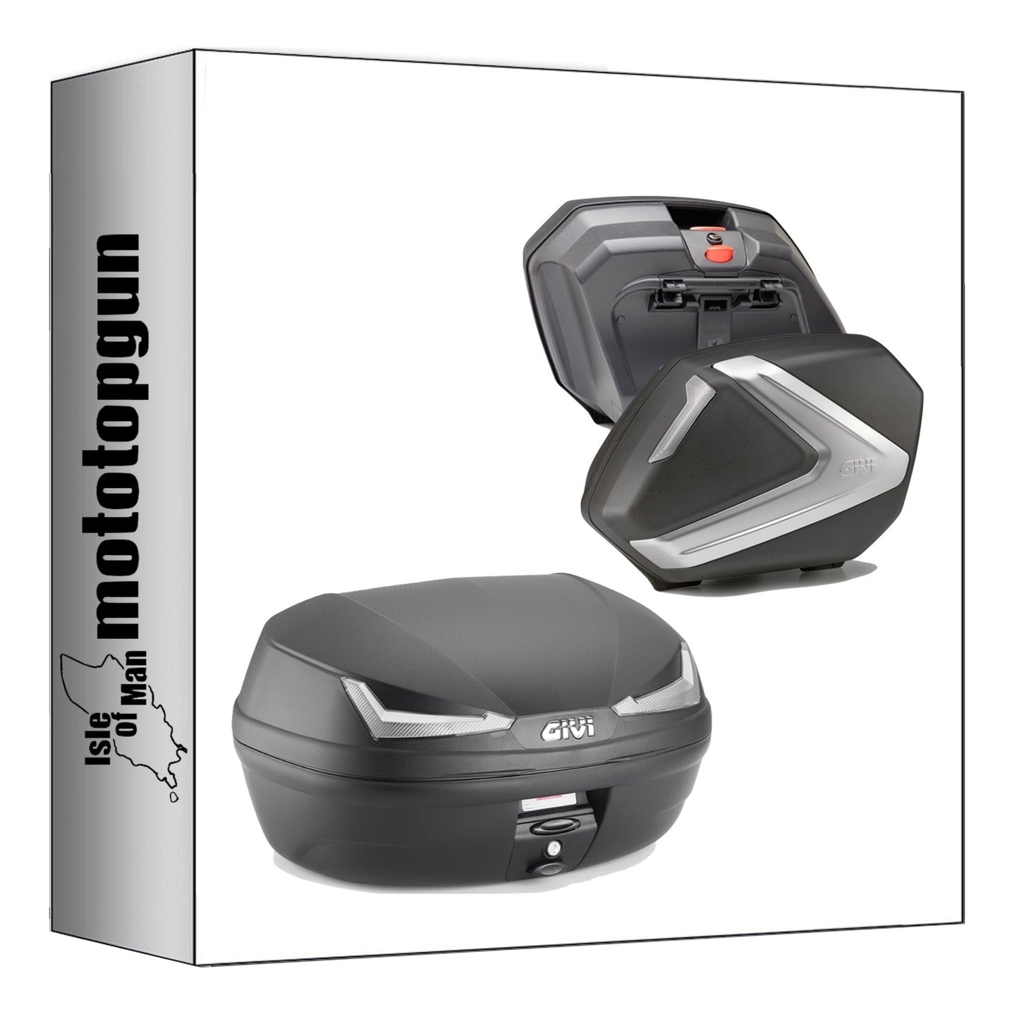 GIVI BAULETTO E455NT + VALIGIE LATERALI V37NT SIMPLY IV ARGENTO TECH 119 LT + ATACCO COMPATIBILE CON HONDA CB 500 X 17/18