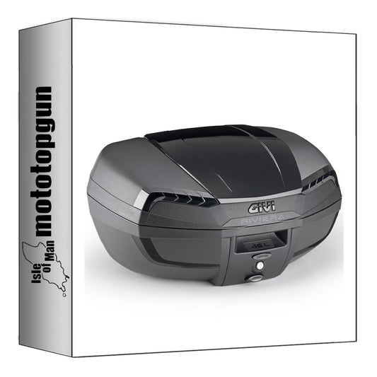 GIVI BAULETTO E46NB MONOLOCK RIVIERA TRIPLE BLACK 46 LT + ATACCO COMPATIBILE CON SYM JOYRIDE EVO 125-200 09/22
