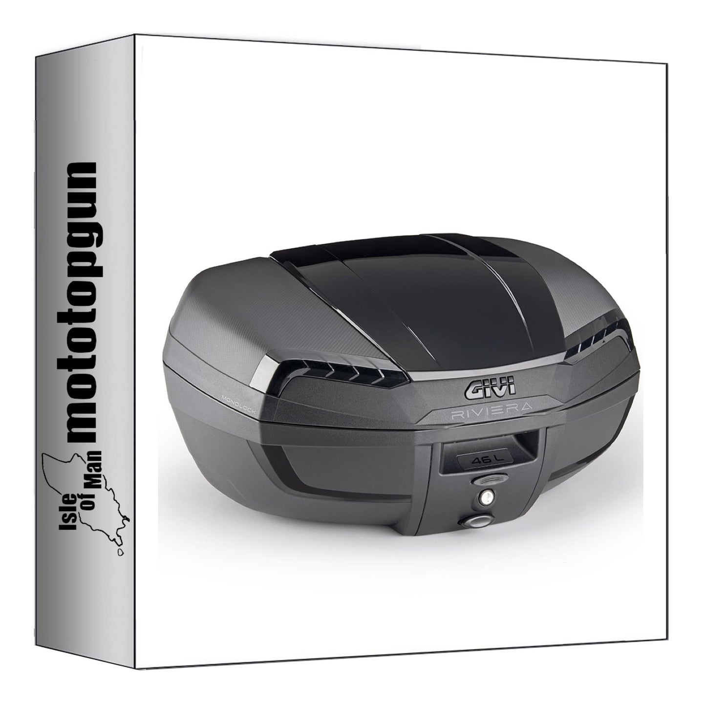 GIVI BAULETTO E46NB MONOLOCK RIVIERA TRIPLE BLACK 46 LT + ATACCO COMPATIBILE CON YAMAHA MT-03 MT03 321 20/24