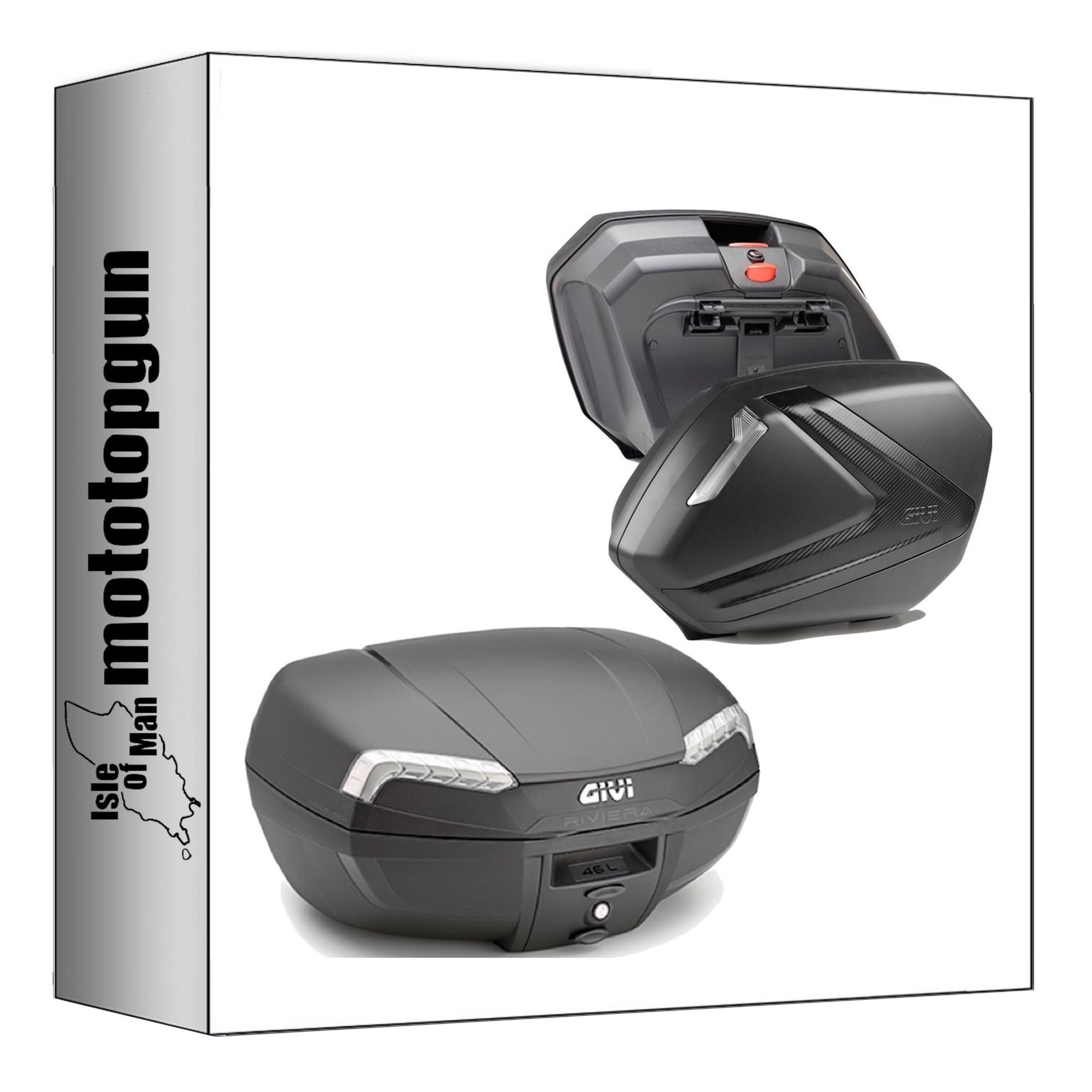 GIVI BAULETTO E46NT2 + VALIGIE LATERALI V37NNT RIVIERA CARBON LOOK TECH 120 LT + ATACCO COMPATIBILE CON HONDA NC 750 X 16/20