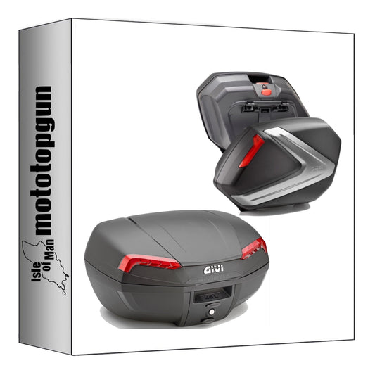 GIVI BAULETTO E46N2 + VALIGIE LATERALI V37N RIVIERA ARGENTO 120 LT + ATACCO PER HONDA CBF 600 S / N 04/12