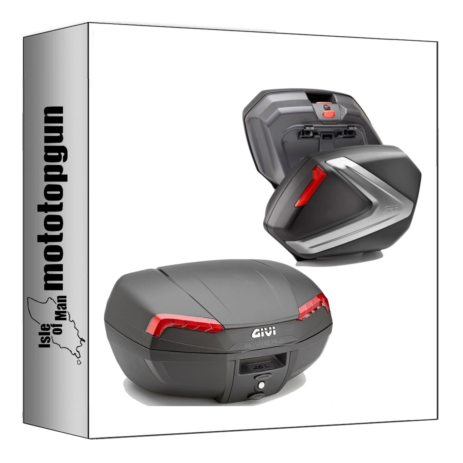 GIVI BAULETTO E46N2 + VALIGIE LATERALI V37N RIVIERA ARGENTO 120 LT + ATACCO PER HONDA CBF 1000 / ABS 06/09