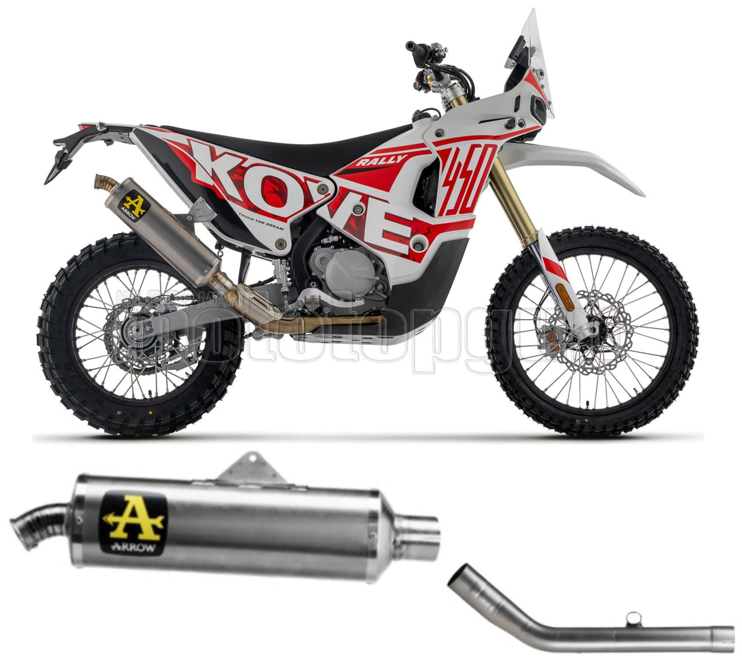 SCARICO OMOLOGATO ARROW INDY-RACE IN TITANIO COMPATIBILE CON KOVE RALLY 450 23/24