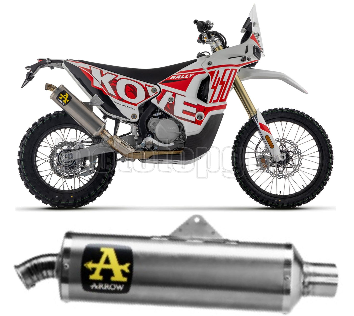 SCARICO OMOLOGATO ARROW INDY-RACE IN TITANIO COMPATIBILE CON KOVE RALLY 450 23/24