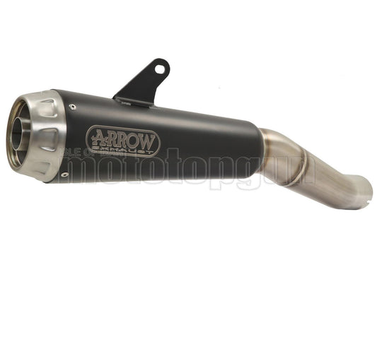 SCARICO OMOLOGATO ARROW PRO-RACE IN NICHROM NERO CON FONDELLO IN INOX COMPATIBILE CON HONDA NX 500 2024
