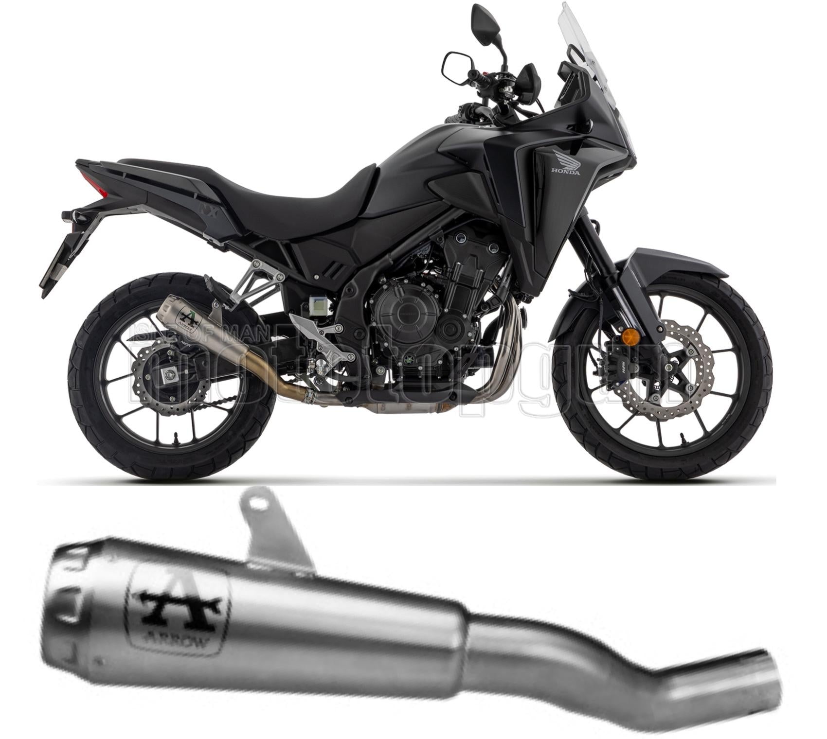 SCARICO OMOLOGATO ARROW PRO-RACE IN NICHROM CON FONDELLO IN INOX COMPATIBILE CON HONDA NX 500 2024