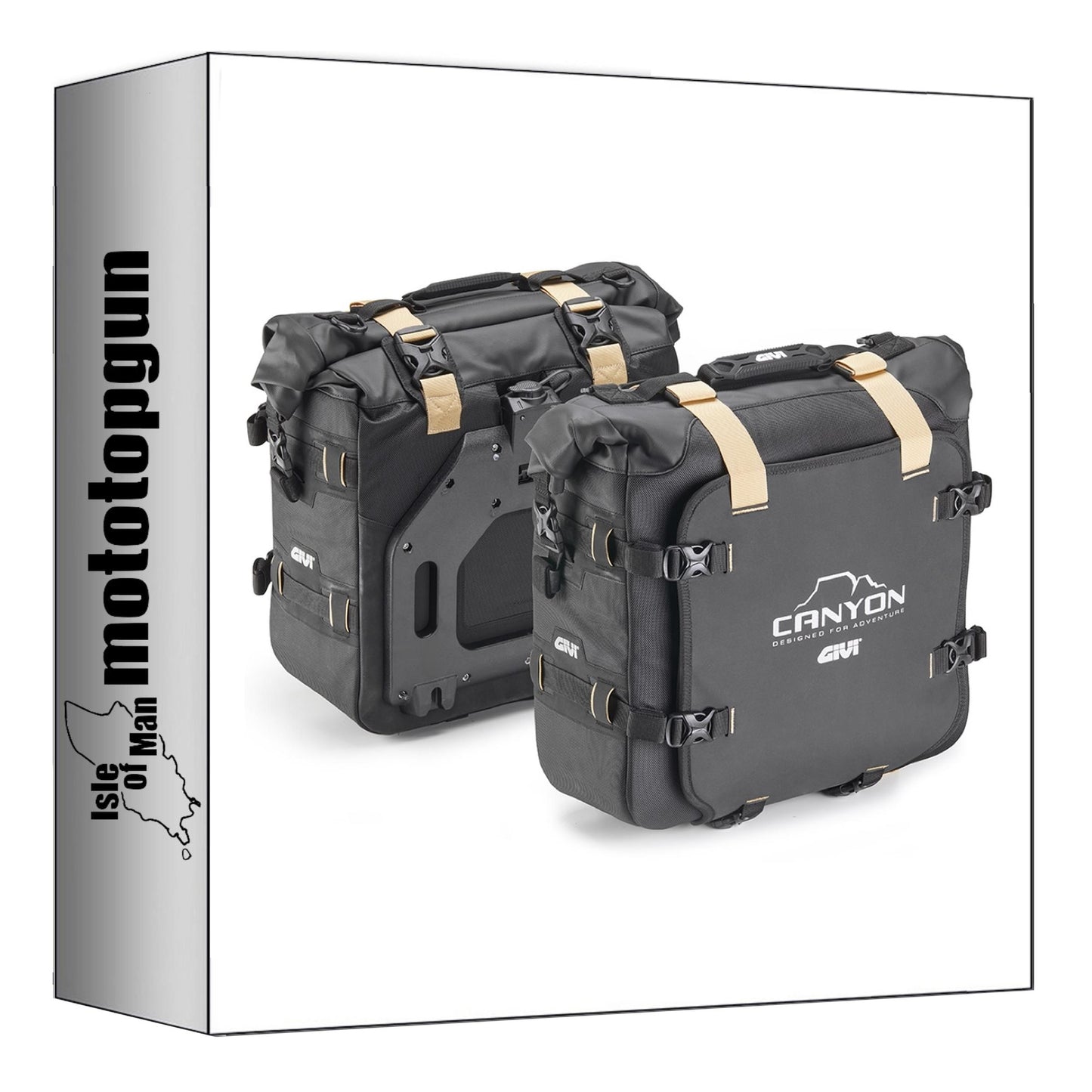 GIVI BORSE LATERALI GRT720B MONOKEY CANYON NERO 50 LT + ATACCO COMPATIBILE CON BMW F 650 ST 97/99