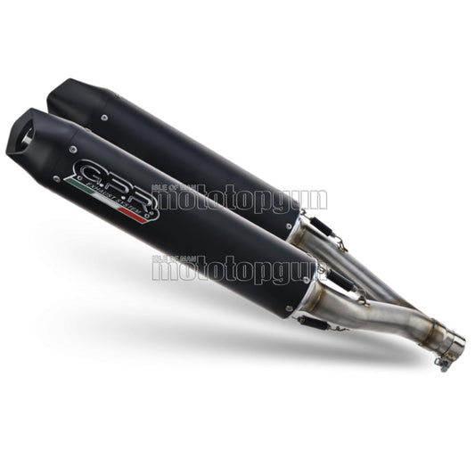 SCARICO GPR OMOLOGATO DOPPIO TERMINALE ALLUMINIO NERO FURORE , DB-KILLER INCLUSO , D.26.TER.FUNE COMPATIBILE CON DUCATI ST3 04/07