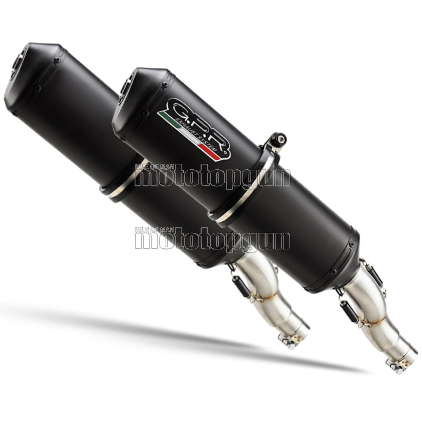 SCARICO GPR OMOLOGATO CATALIZZATO DOPPIO TERMINALE ACCIAIO NERO GHISA , DB-KILLER INCLUSO , CAT.47.GHI COMPATIBILE CON YAMAHA BT BULLDOG 1100 02/07