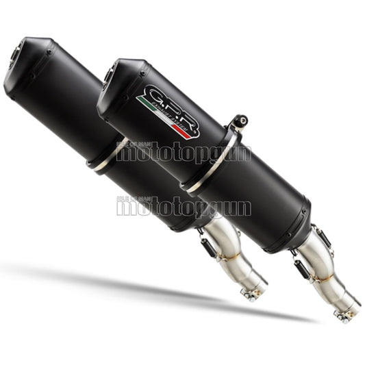SCARICO GPR OMOLOGATO CATALIZZATO DOPPIO TERMINALE ACCIAIO NERO GHISA , DB-KILLER INCLUSO , CAT.47.GHI COMPATIBILE CON YAMAHA BT BULLDOG 1100 02/07