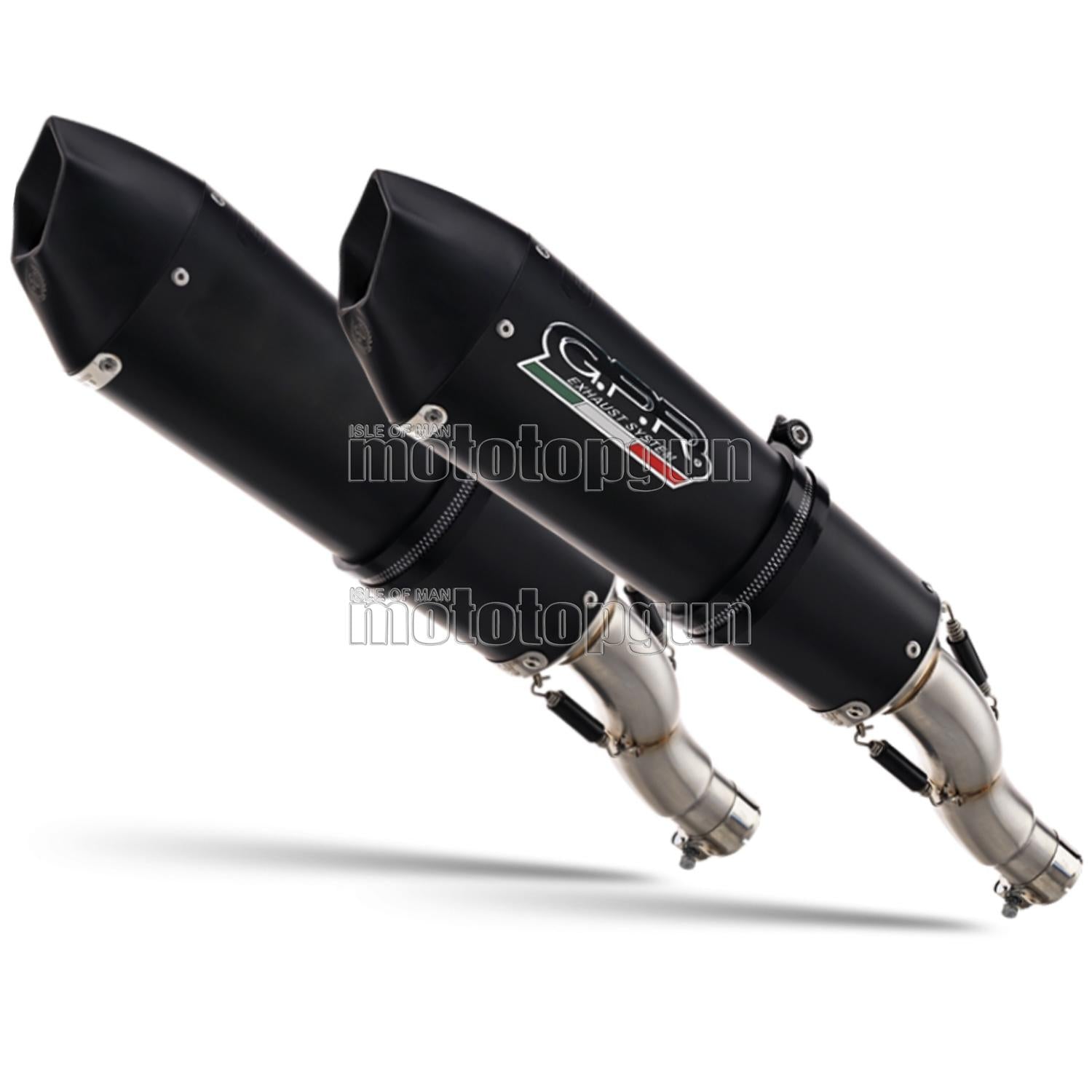SCARICO GPR OMOLOGATO DOPPIO TERMINALE TITANIO NERO GPE ANNIVERSARY , DB-KILLER INCLUSO , D.64.GPAN.BLT COMPATIBILE CON DUCATI MULTISTRADA 620 05/07