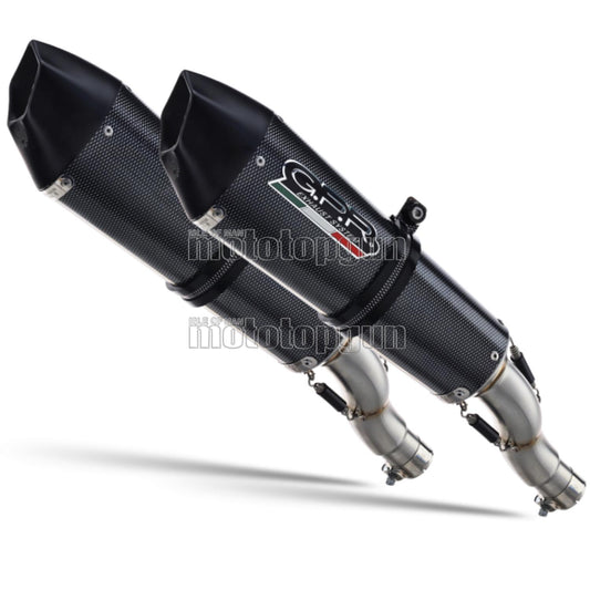 SCARICO GPR OMOLOGATO DOPPIO TERMINALE CARBON LOOK GPE ANNIVERSARY , DB-KILLER INCLUSO , D.15.3.GPAN.PO COMPATIBILE CON DUCATI MONSTER 750 96/03