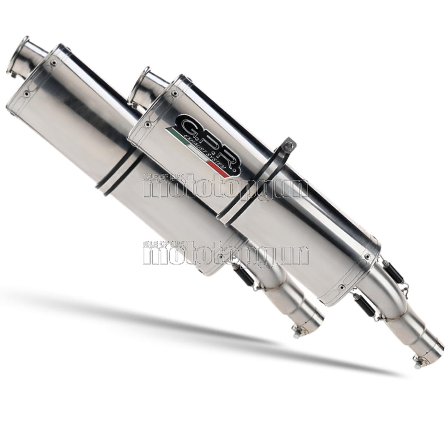 SCARICO GPR OMOLOGATO DOPPIO TERMINALE ACCIAIO TRIOVAL , DB-KILLER INCLUSO , A.48.TRI COMPATIBILE CON APRILIA PEGASO 650 GA 92/96