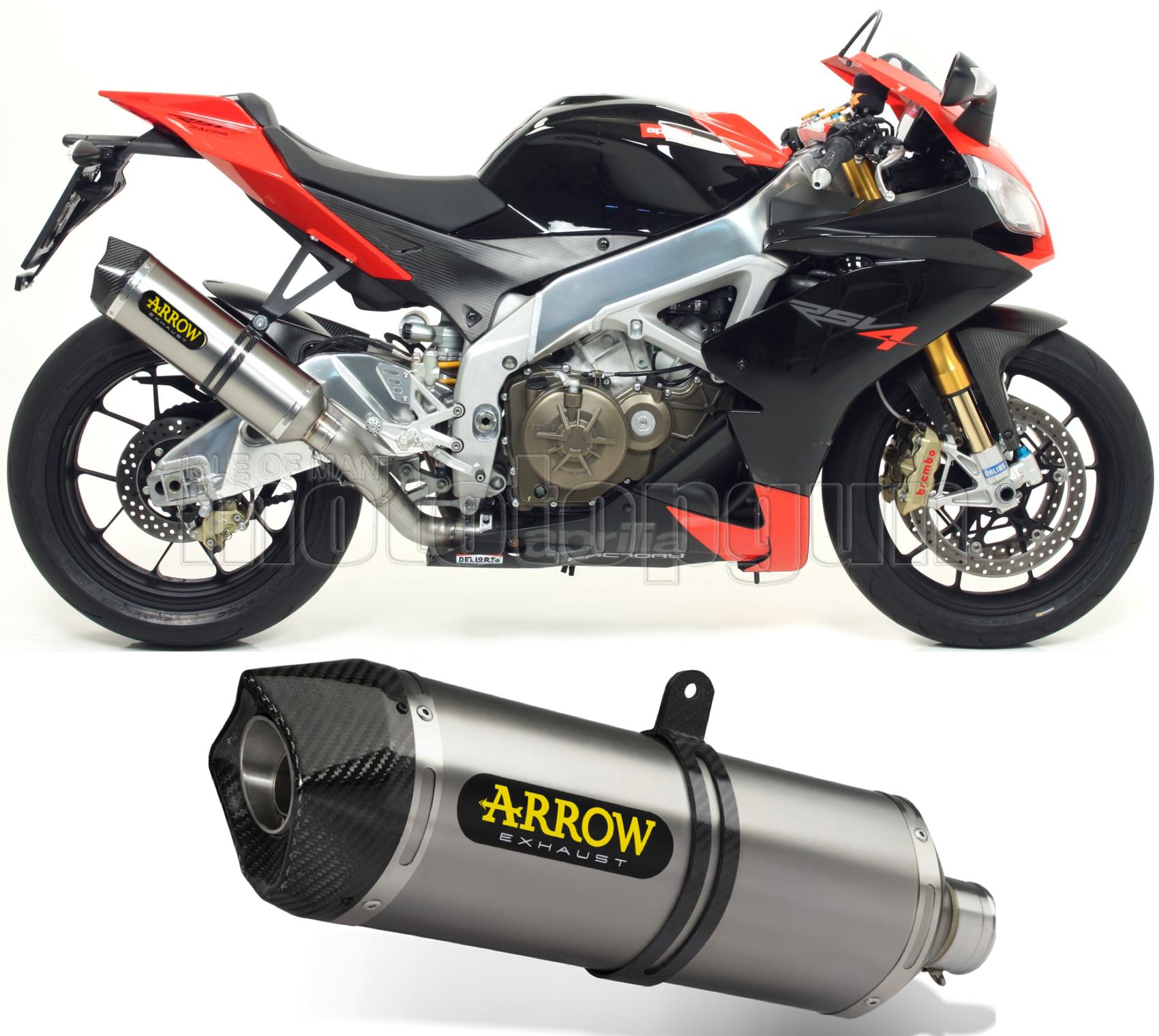 SCARICO COMPLETO OMOLOGATO OPEN ARROW RACE-TECH IN TITANIO CON FONDELLO IN CARBY COMPATIBILE CON APRILIA RSV4 RSV-4 09/15